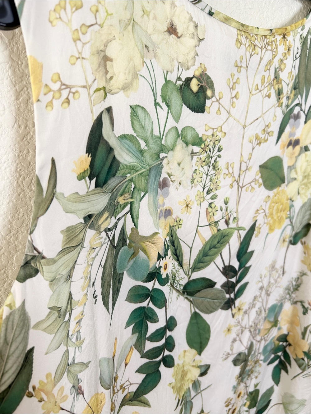Classiques Entier Silk tank top in Beautiful Spring Garden Print XL